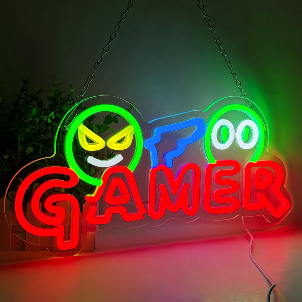 Party Games Birthday - Gamer Neon Sign LED Wandlamp Aanpasbare