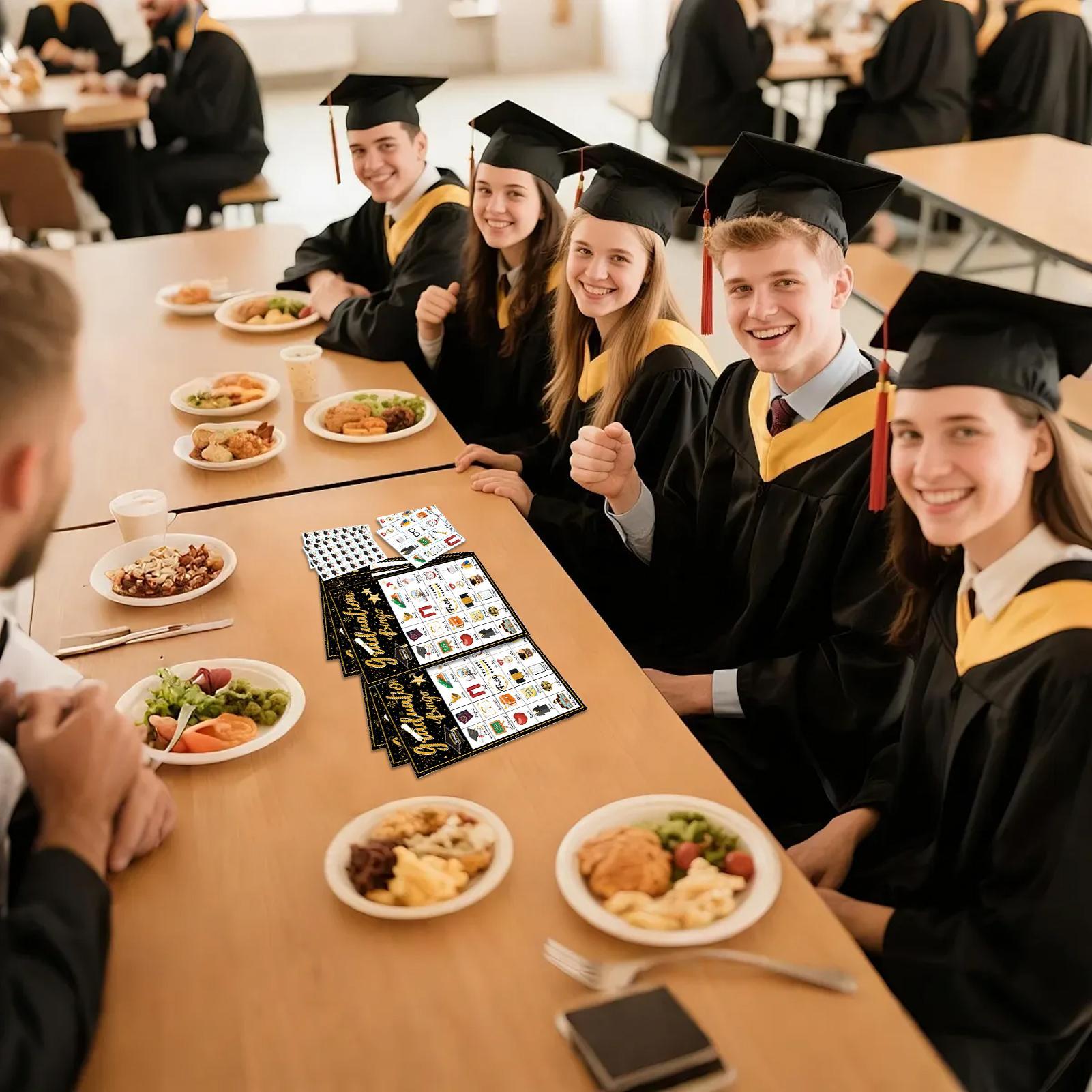 Party Games College - Afstudeerbingo-spel voor 24 spelers, feestbenodigdheden voor