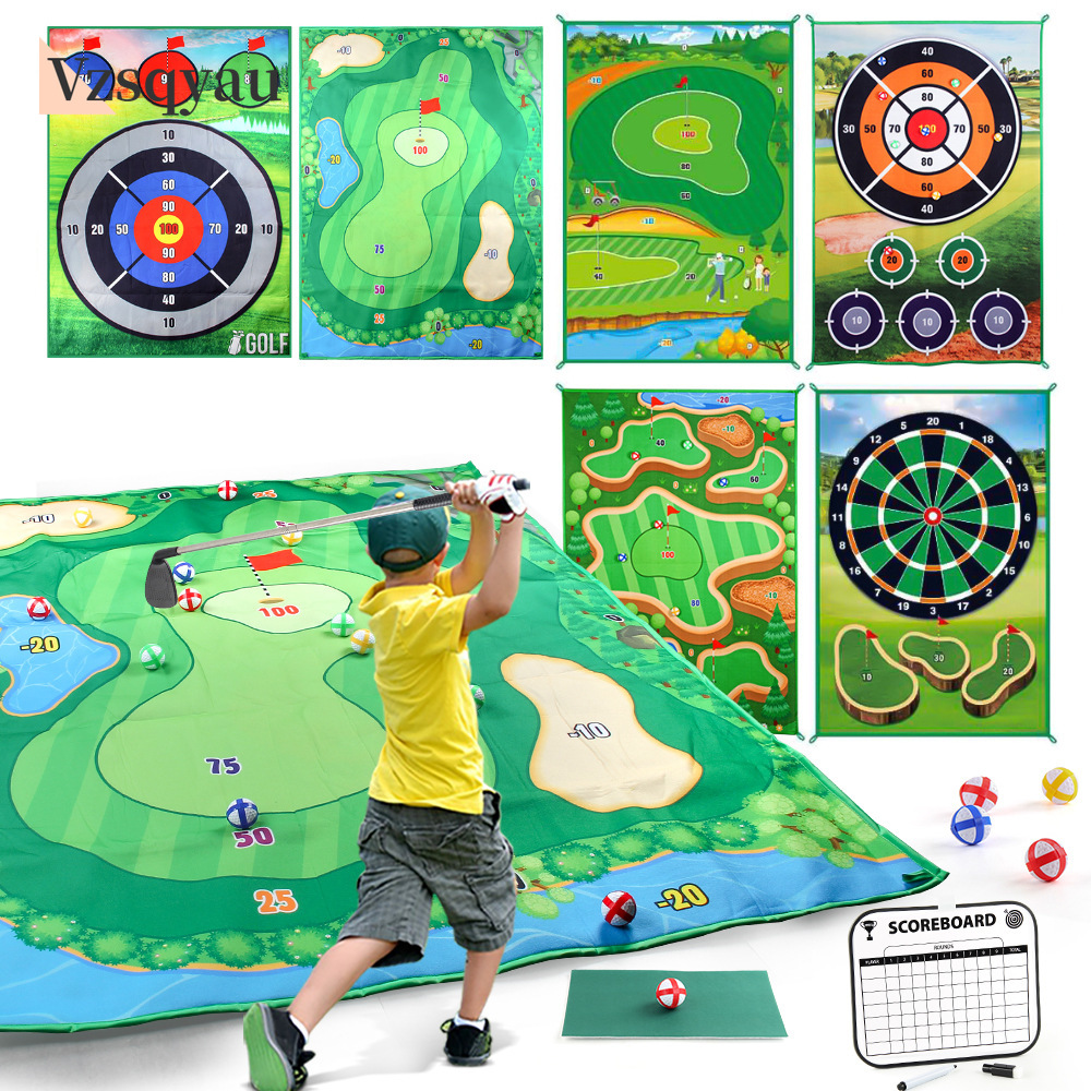 Party Games Golf - Spelmat Uitwisbaar Scorebord Club Sticky Balls