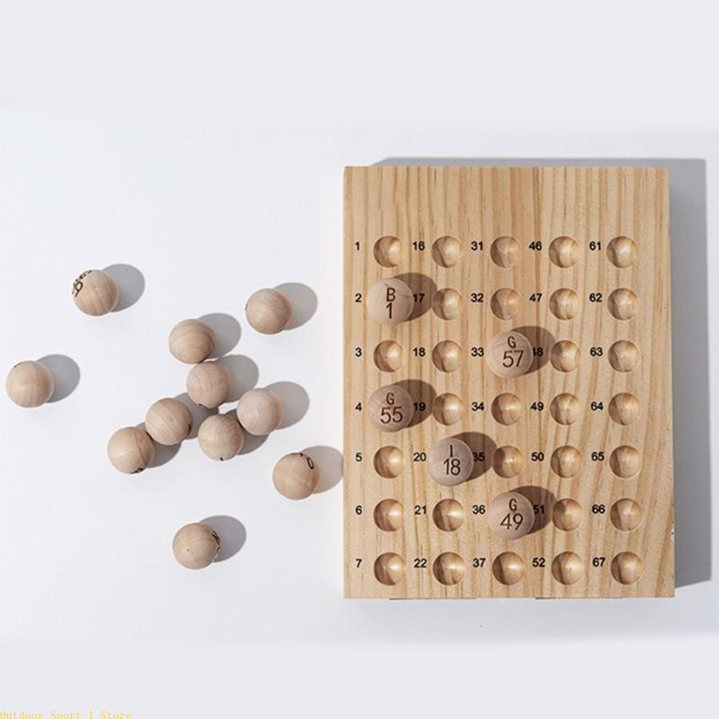 Party Games Easy - A0KA 75 Stuks Natuurlijk Hout Bingo