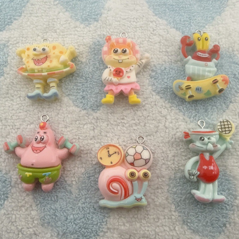 Party Games Birthday - 10 stuks cartoonhars hangers, DIY sieraden