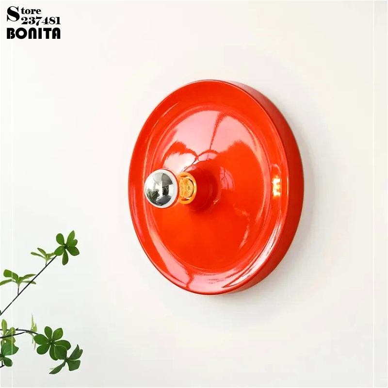 Frisbee Freestyle Disc - Italiaanse stijl oranje geribbelde/platte schijf wandlamp