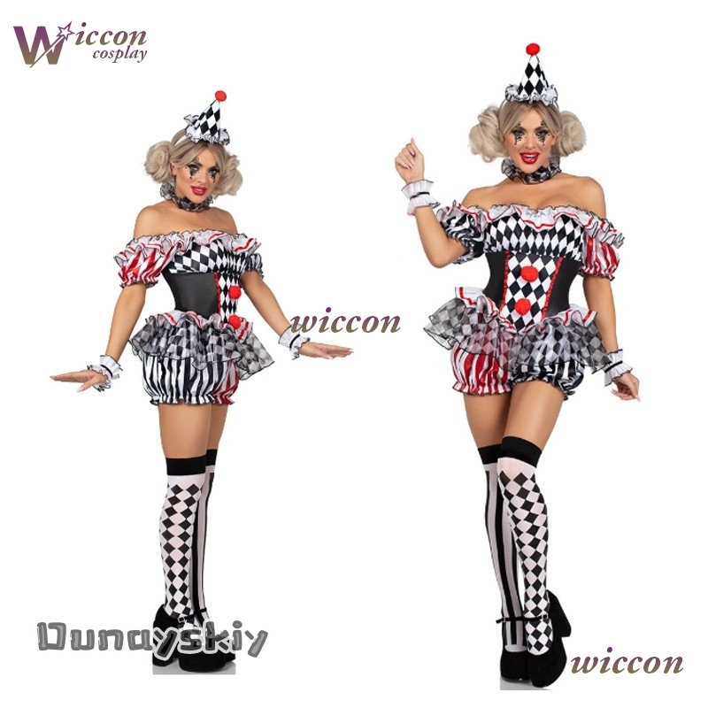 Party Games Online - Vrouwen Clown Cosplay Kostuum Circus Prestaties