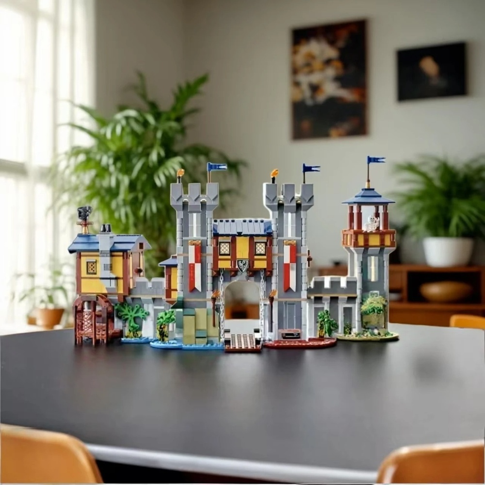 Party Games Birthday - 1426 stuks Nieuwe Middeleeuwse Kasteelarchitectuur Verjaardagscadeauset