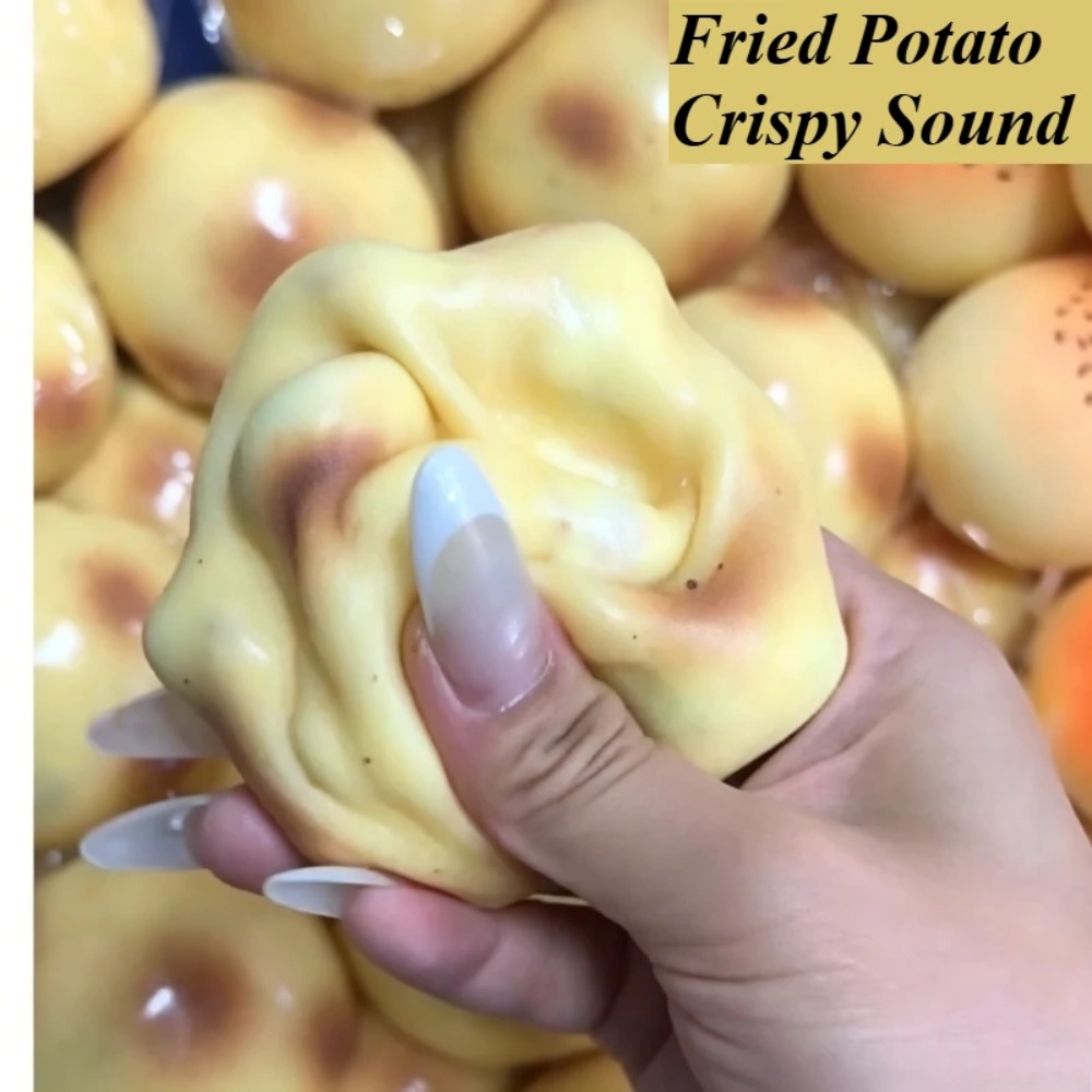 Party Games Ideas - Gefrituurde Aardappelvormige Squishy Speelgoed Knapperig Geluid