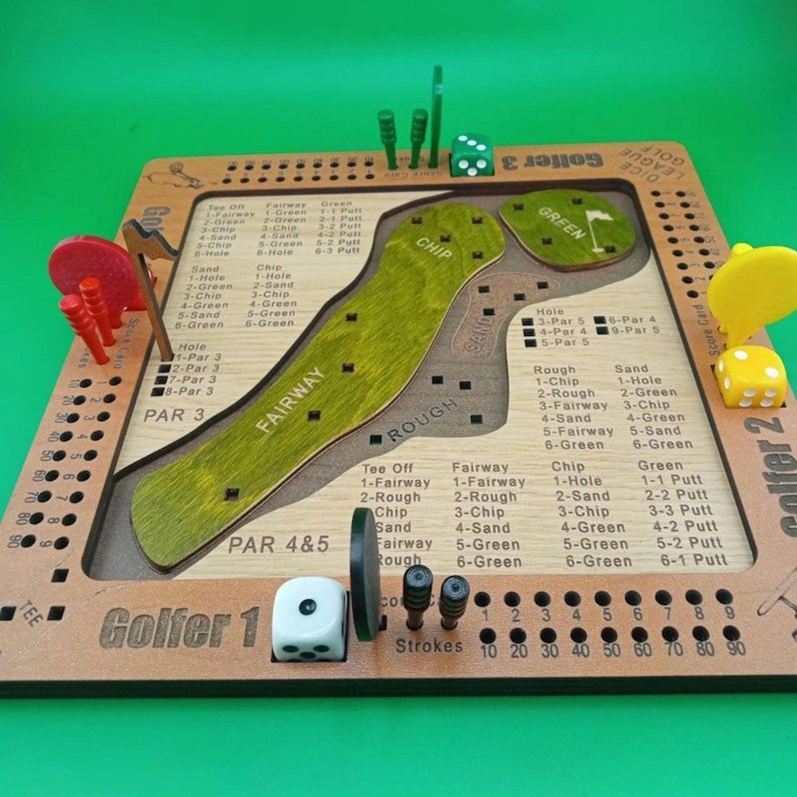 Golfdobbelspel Houten uitdagen - Party Games Golf recensie en prijs