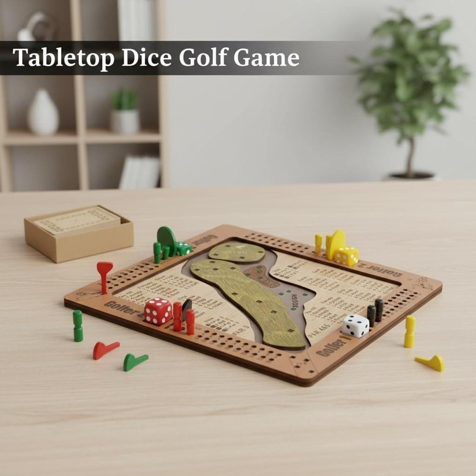 Golfdobbelspel Houten uitdagen - Party Games Golf recensie en prijs
