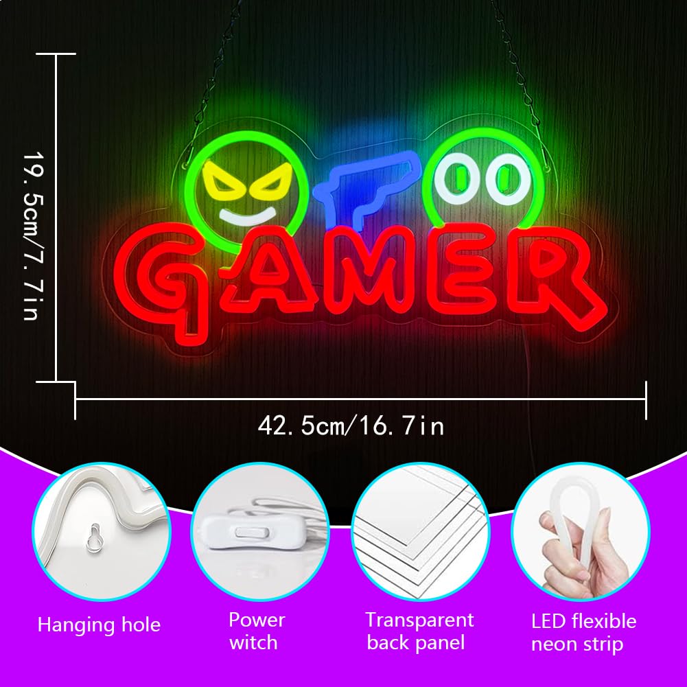 Gamer Neon Sign LED Wandlamp A - Party Games Birthday recensie en prijs