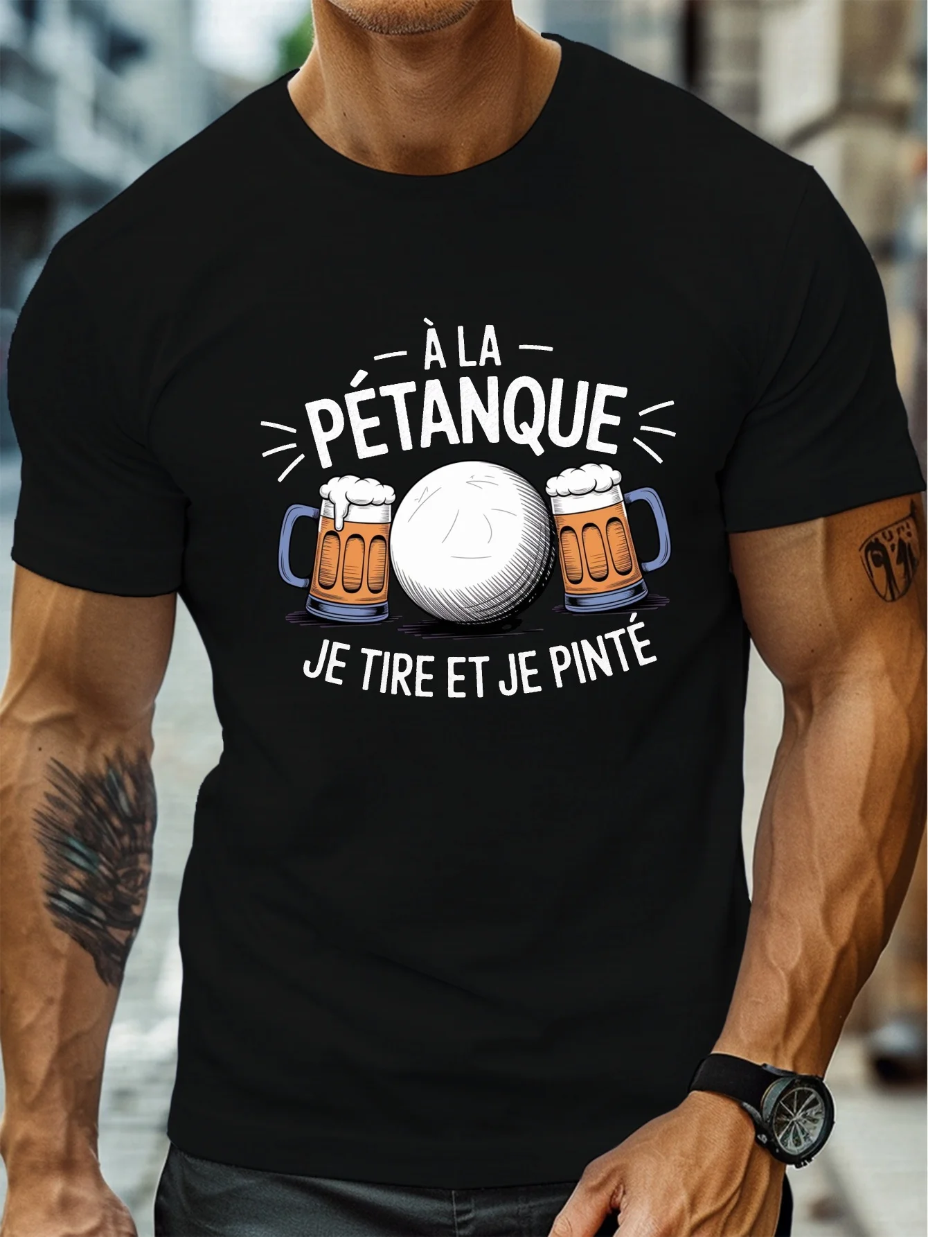 Modieus Heren Pétanque Bier Gr - Party Games Quotes Short recensie en prijs