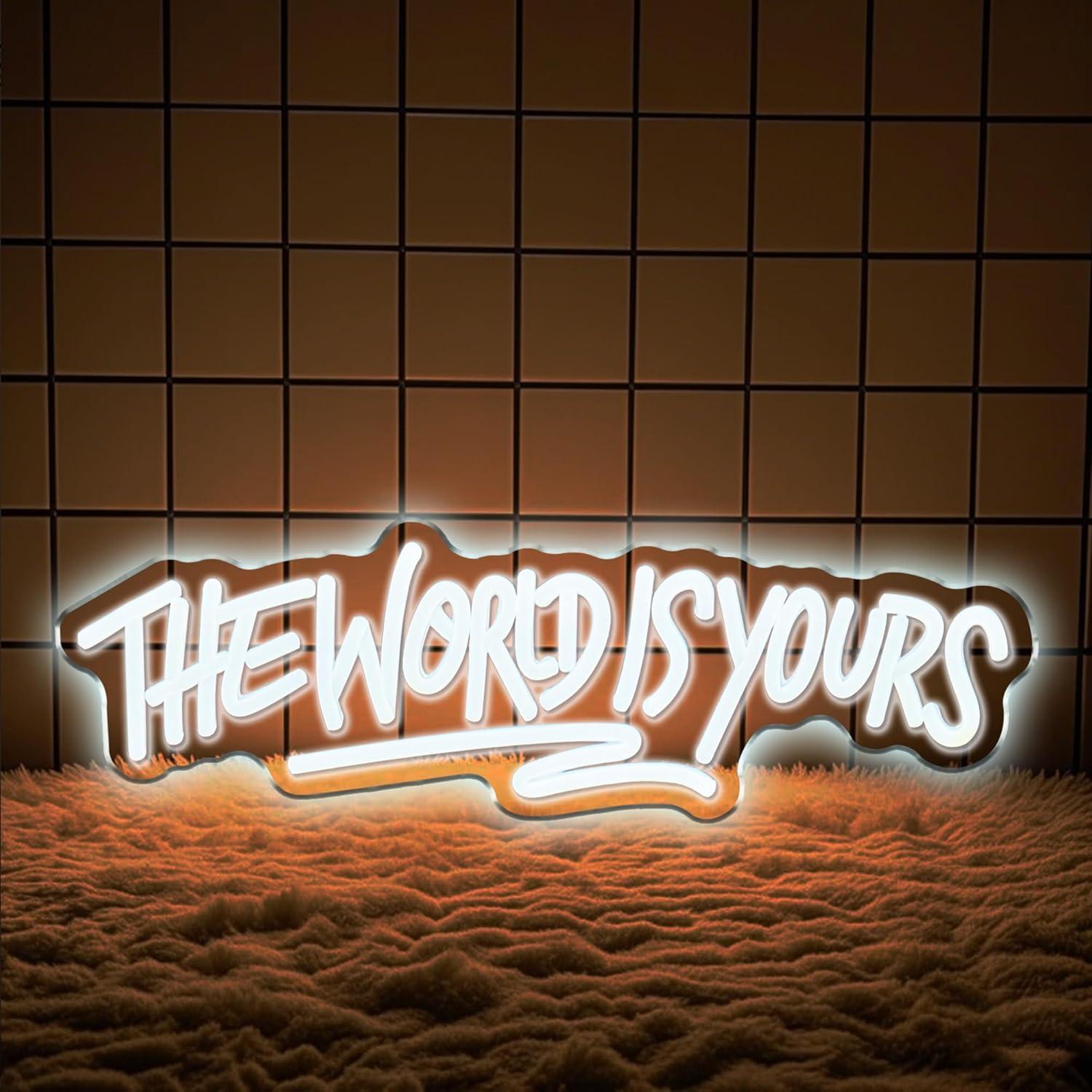 De wereld is van jou Neonbord  - Party Games Birthday recensie en prijs