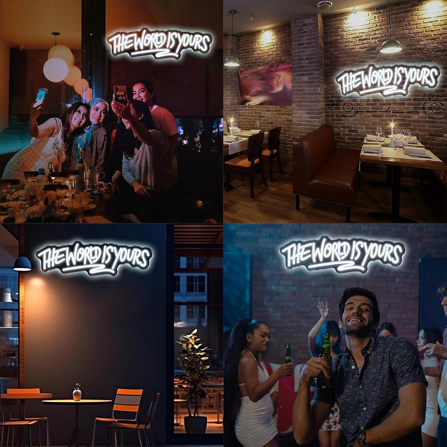 De wereld is van jou Neonbord  - Party Games Birthday recensie en prijs